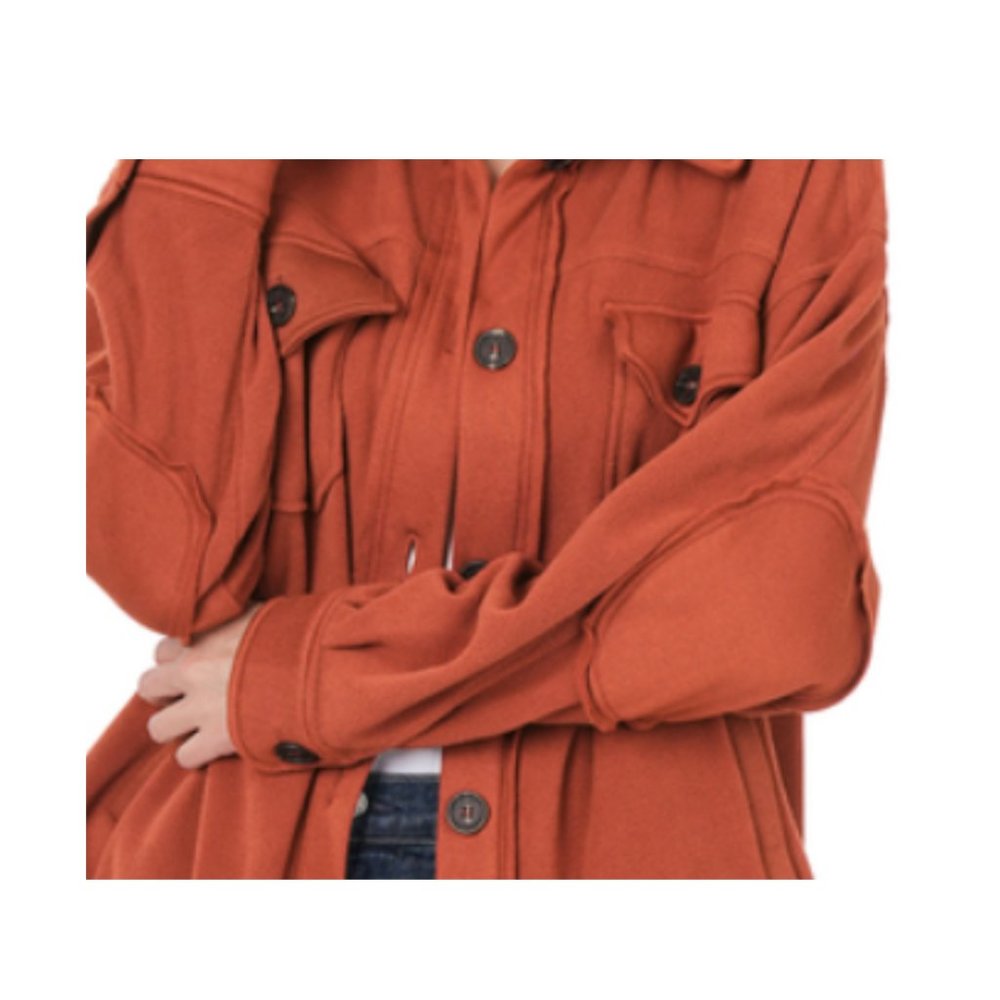 #334 PLUS FLEECE SHACKET - Picture 5 of 15